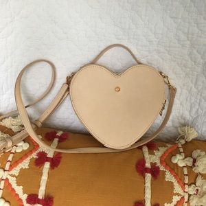 LC Lauren Conrad Blush Nude Heart Shaped Crossbody